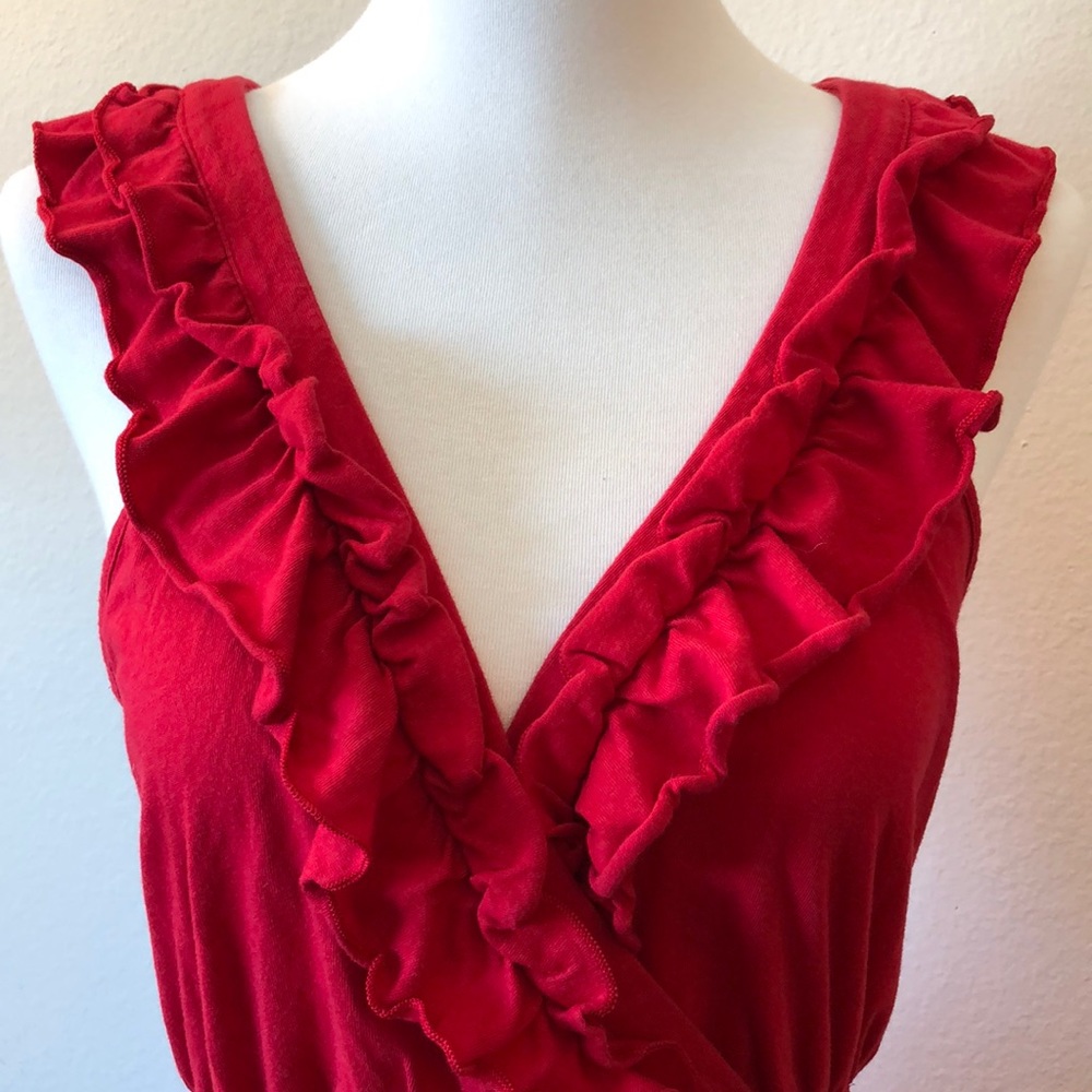 EXPRESS Red Ruffle Dress - Picture 2 of 6